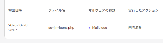 JINのファイル名と削除記録